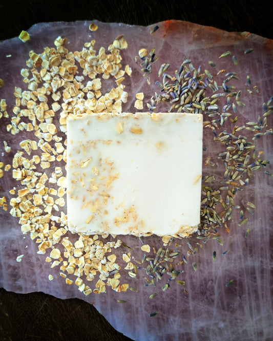 Oatmeal Lavender Goat Milk Bar Soap