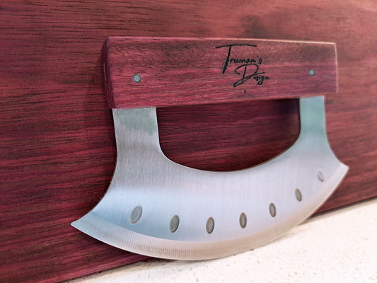 Purple Heart Rocker Knife
