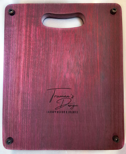 Purple Heart Cutting Board & Rocker Set