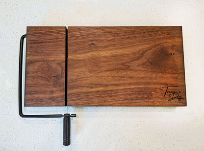 Walnut Cheese Board with Cutter